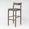 Imola Aluminium Bar Stool with Montana Walnut Frame