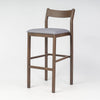 Imola Aluminium Bar Stool with Montana Walnut Frame