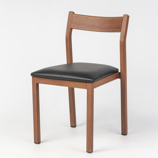 Imola Aluminium Dining Chair Gold Walnut