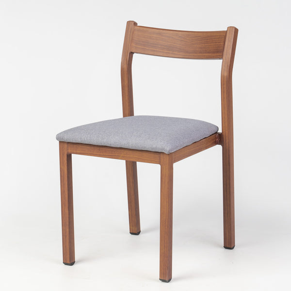Imola Aluminium Dining Chair Gold Walnut