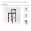 Imola Aluminium Bar Stool with Montana Walnut Frame