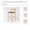 Imola Aluminium Bar Stool with Beech Frame