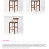 Imola Aluminium Bar Stool with Gold Walnut Frame