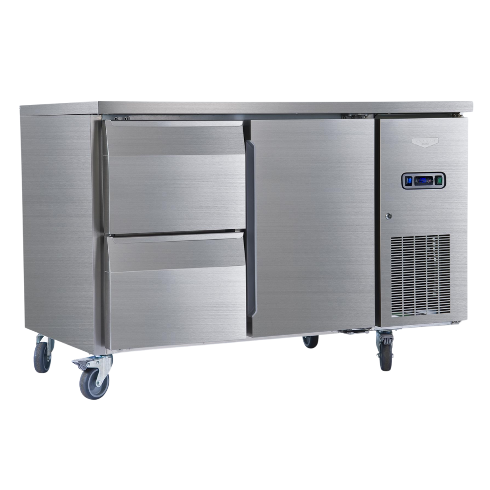 Jono JC2100D Two Door Under Counter Fridge SilverChef
