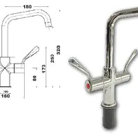 Jetstream JET3150D - Deck Mount Faucet With 180mm Spout