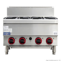 Gasmax JUS-TR-4B - 4 Burner Cook Top