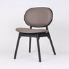 Julien Timber Dining Chair with Black Oak Frame and Stone Taupe PU Upholstered Seat