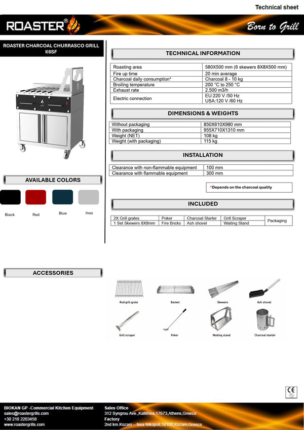 Roaster K6SF - Churrasco Grill