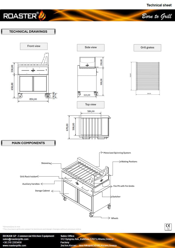 Roaster K6SF - Churrasco Grill