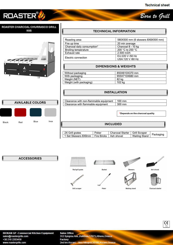 Roaster K6S - Churrasco Grill