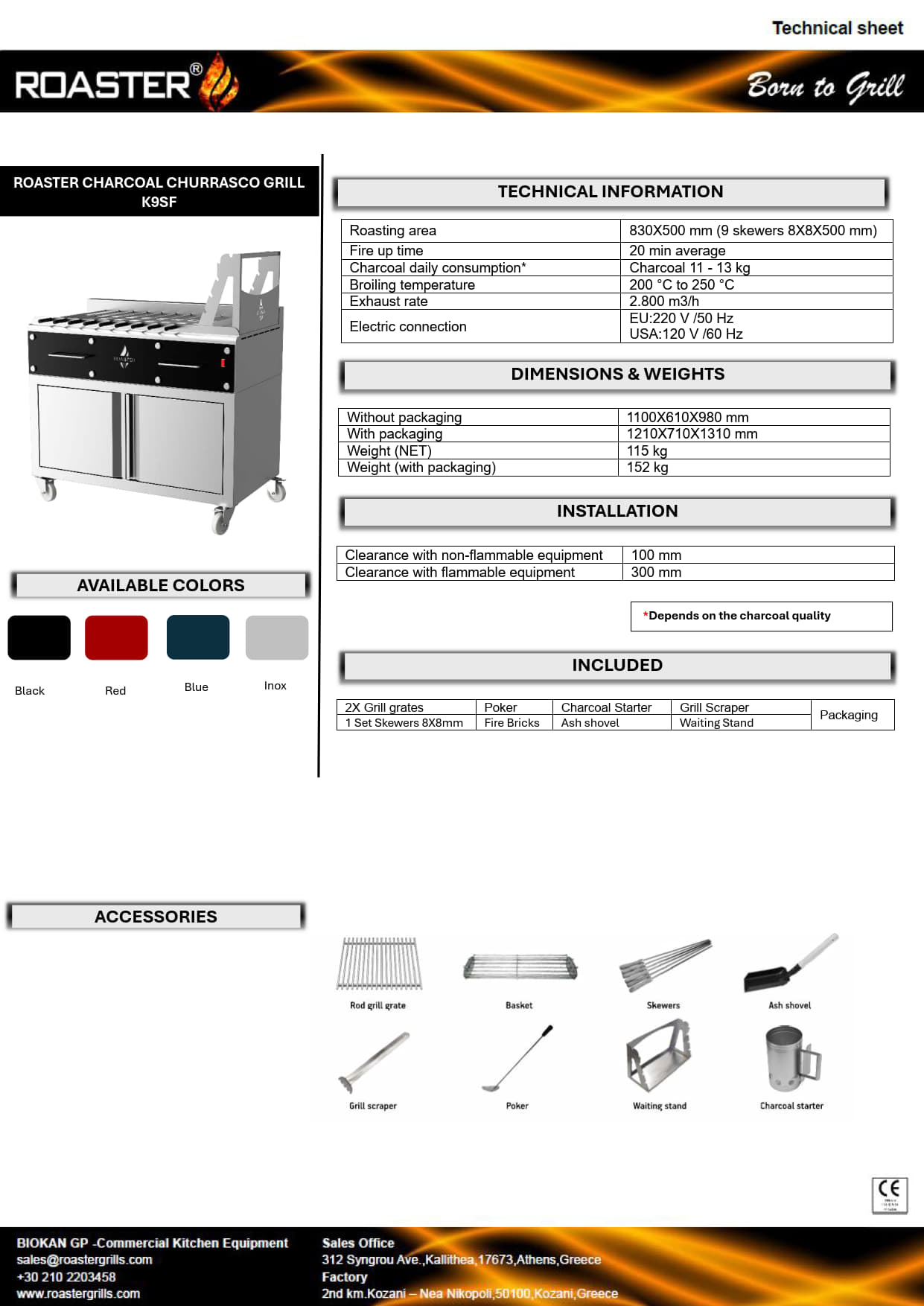 Roaster K9SF - Churrasco Grill