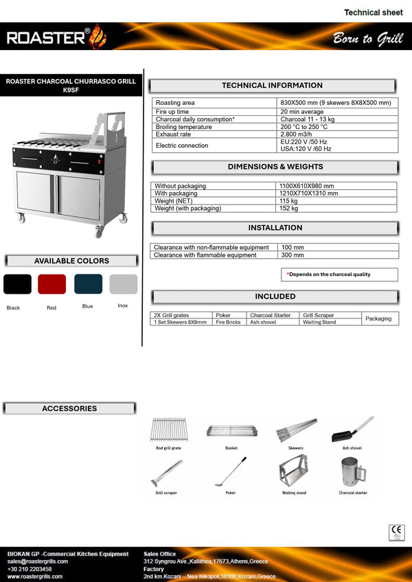 Roaster K9SF - Churrasco Grill