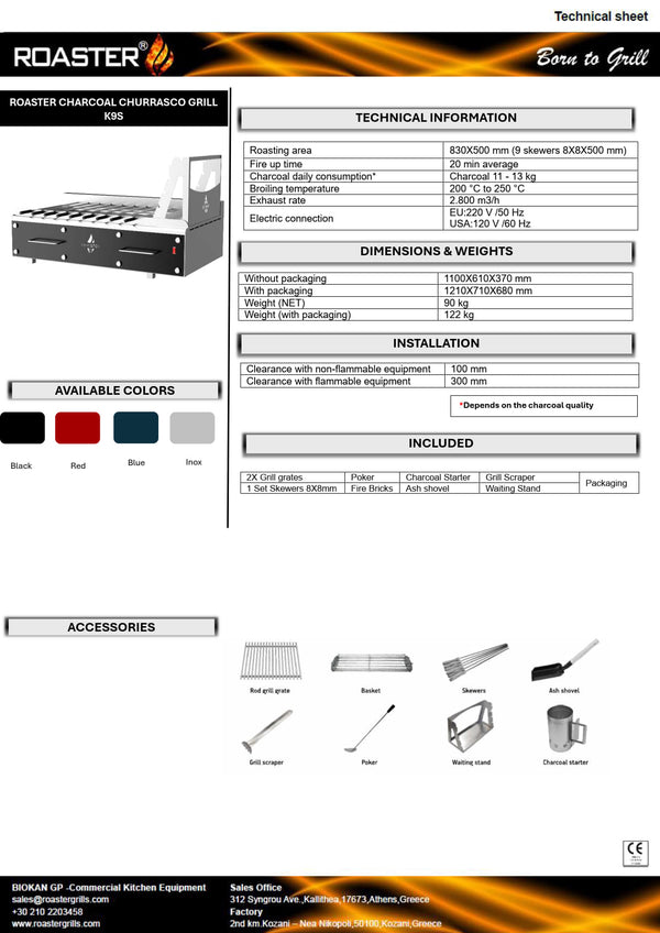 Roaster K9S - Churrasco Grill