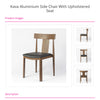 Kava Aluminium Side Chair with Upholstered Seat
