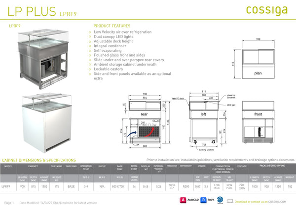 Cossiga LPRF9 - Cold Food Display