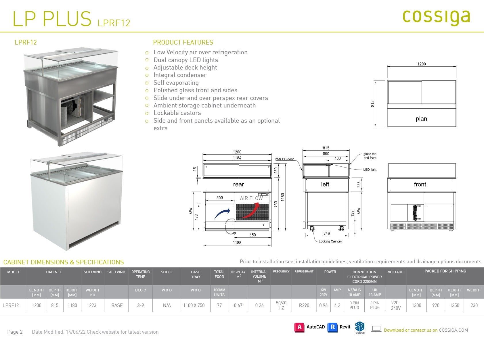 Cossiga LPRF12 - Cold Food Display