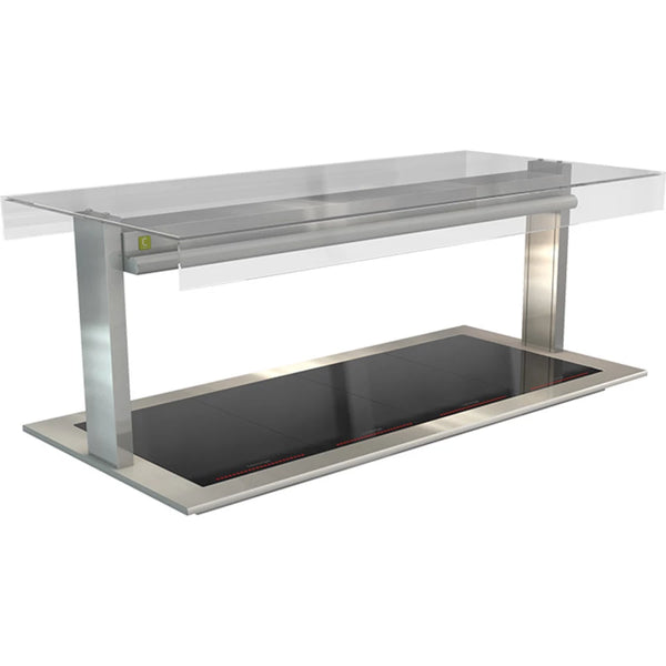 Cossiga Linear Series LSCM2-FS - Ceramic Hotplate with Full Square Glass Canopy