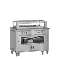 Scheer Proline LV500A - 1500mm Gas Lava Rock Open Rear Rotisserie