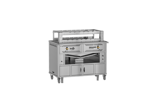 Scheer Proline LV500A - 1500mm Gas Lava Rock Open Rear Rotisserie