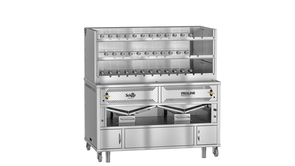 Scheer Proline LVR500A - 1200mm Gas Lava Rock Rotisserie