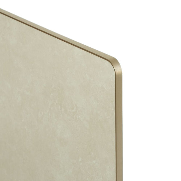 Lime Beige Marble Sintered Stone with White 450 Table Base