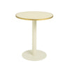 Lime Beige Marble Sintered Stone with Shell White 450 Table Base