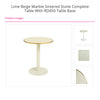 Lime Beige Marble Sintered Stone with Shell White 450 Table Base