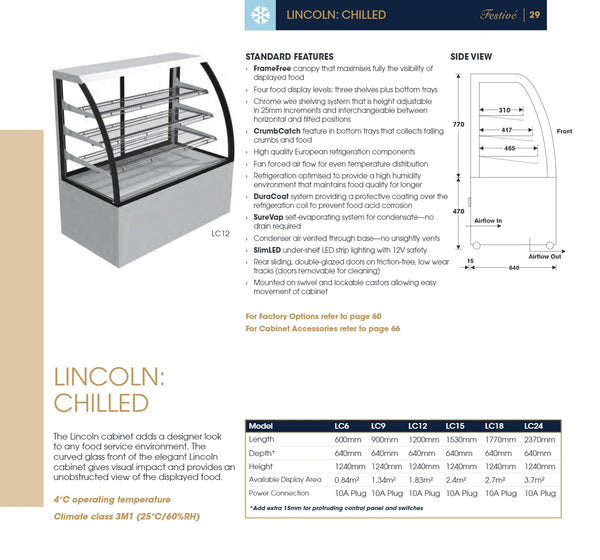 Festive Lincoln Chilled 1200 - Cold Food Display