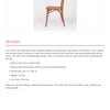 Lucien Walnut Oak Timber Side Chair with Cane Seat and Backrest