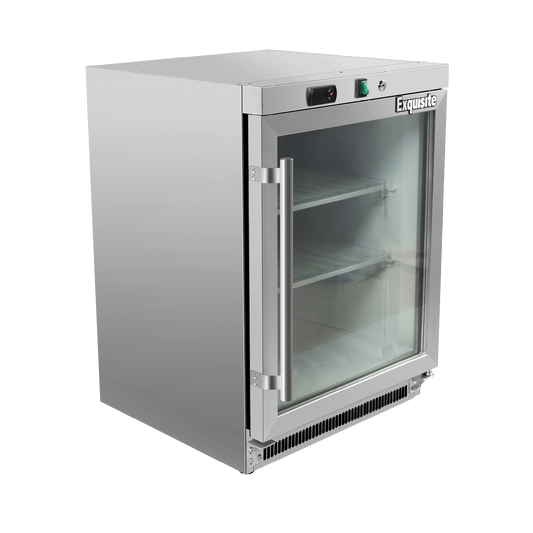 Exquisite MF210G - Glass Door Underbench Fridge