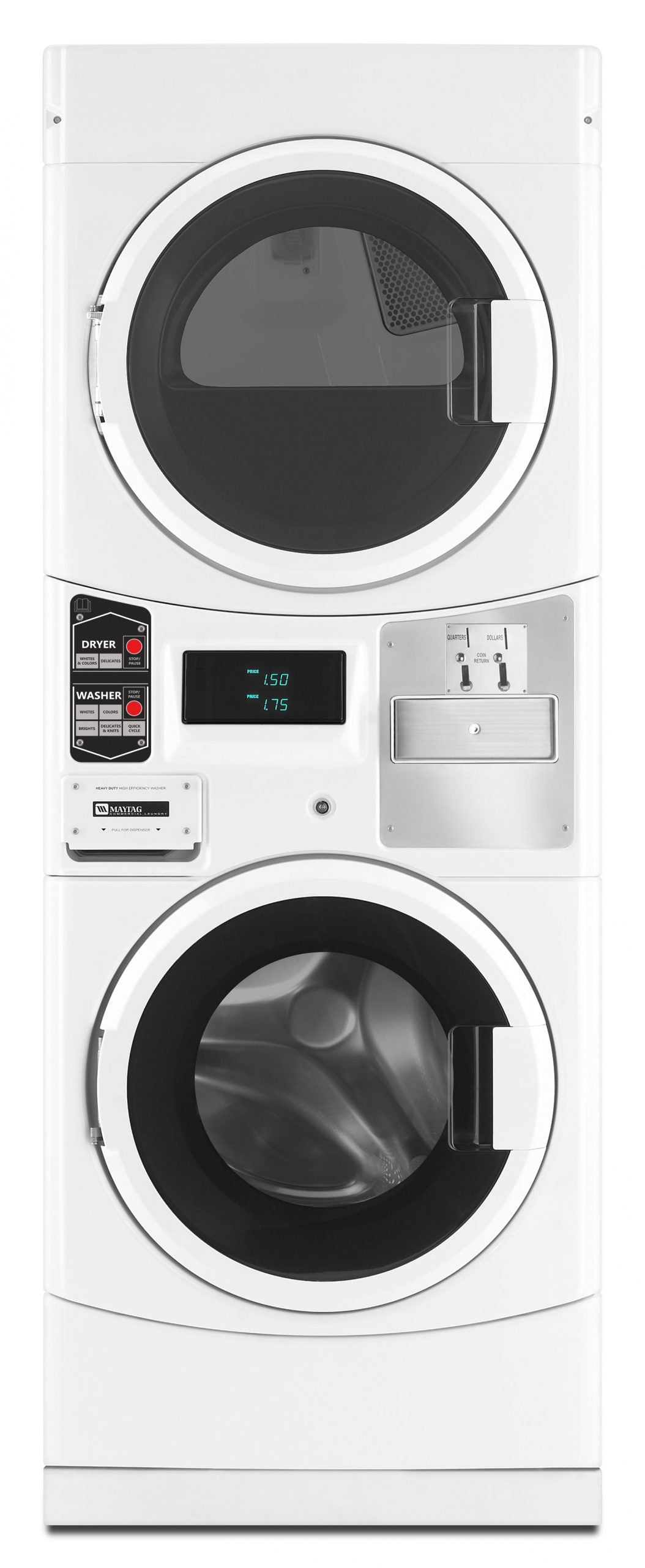 Maytag Commercial MLG22PD - Coin Or Card Operated Electric Stack Washer/Dryer