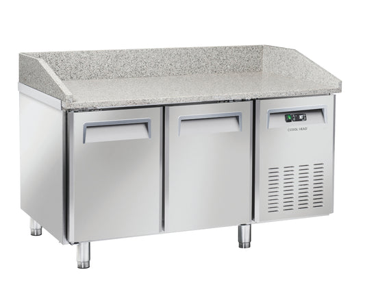 Saltas MPB0020 - Marble Top 2 Door Pizza Fridge