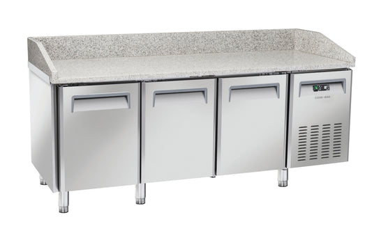 Saltas MPB0030 - Marble Top 3 Door Pizza Fridge
