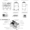 Roaster MU-GP1GC-R56 - Charcoal Oven and Parilla Combo