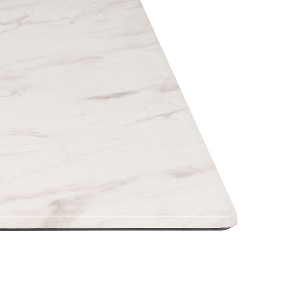 York Steel Rectangle Dining Table with Supermatte Smart Top 160x90cm
