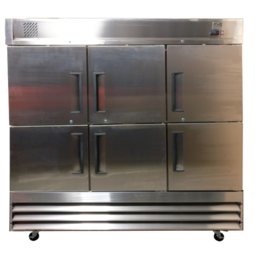Mitchel R1880HD-GN 6 Split Door Stainless Steel Fridge