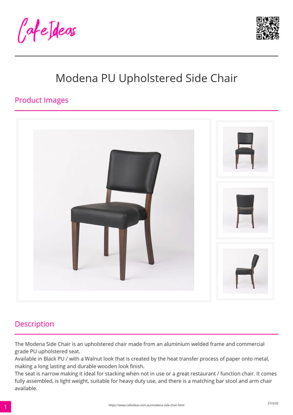 Modena PU Upholstered Side Chair