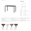 Nardi Piave 120x70cm Rectangular Outdoor Dining Table
