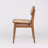 Nara Timber Dining Chair with Natural Rattan Seat