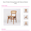 Nara Timber Dining Chair with Natural Rattan Seat