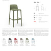 Nardi Lido Outdoor Resin Bar Stool Seat Height 76cm