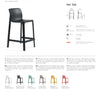 Nardi Net Outdoor Resin Bar Stool Mini Seat Height 65cm