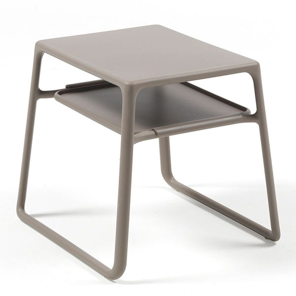 Nardi Pop Outdoor Resin Stackable Side Table with Shelf