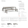 Nardi Rio Outdoor Aluminium Bench Dining Setting
