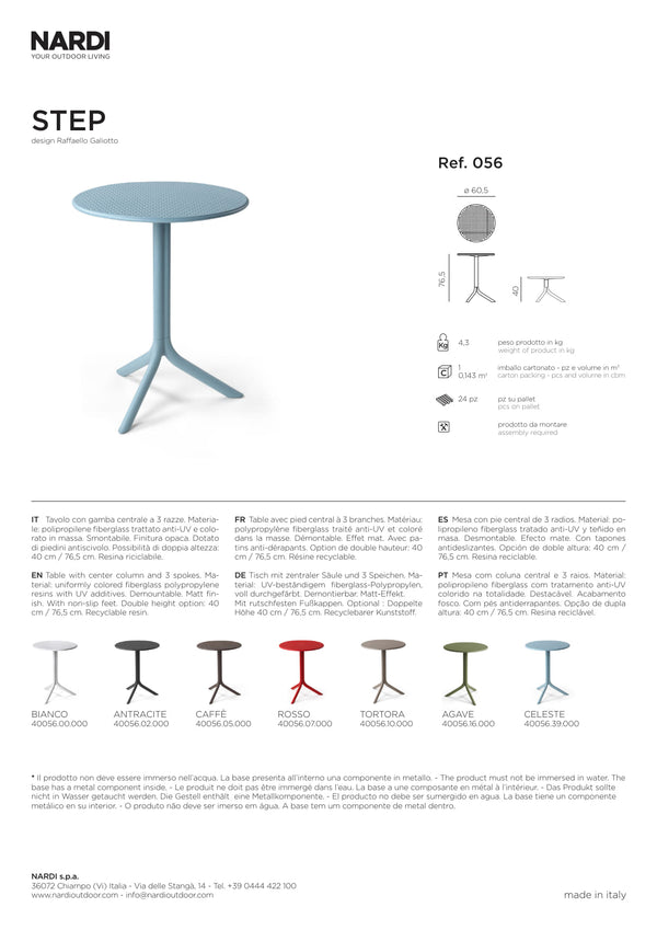 Nardi Step Outdoor Resin Round Table