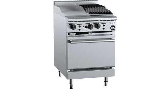 B+S Black OV-GRP3-CBR3 -  Oven with Grill Plate & Char Broiler