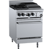 B+S Black OV-SB2-CBR3 - Two Burner Oven with Char Broiler