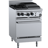 B+S Black OV-SB2-CBR3 - Two Burner Oven with Char Broiler