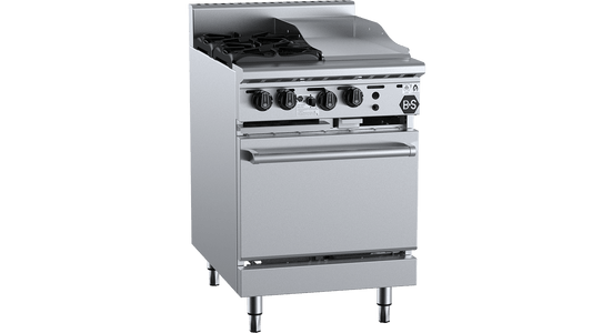 B+S Black OV-SB2-GRP3 - Two Burner Oven with Grill Plate