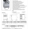 B+S Black OV-SB2-GRP3 - Two Burner Oven with Grill Plate